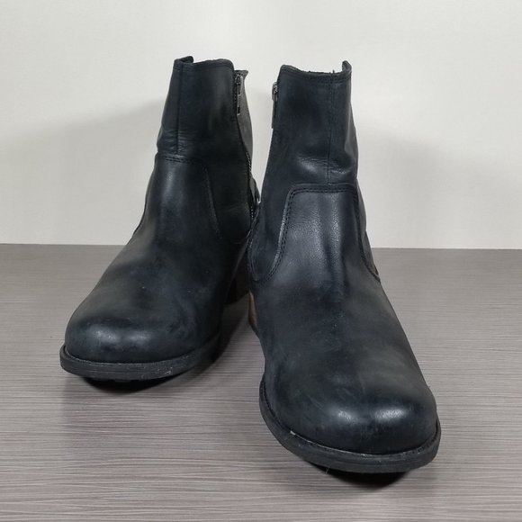 UGG Orion Side Zip Boots, Black Leather, Womens Size 10 US / 41 - Picture 4 of 16